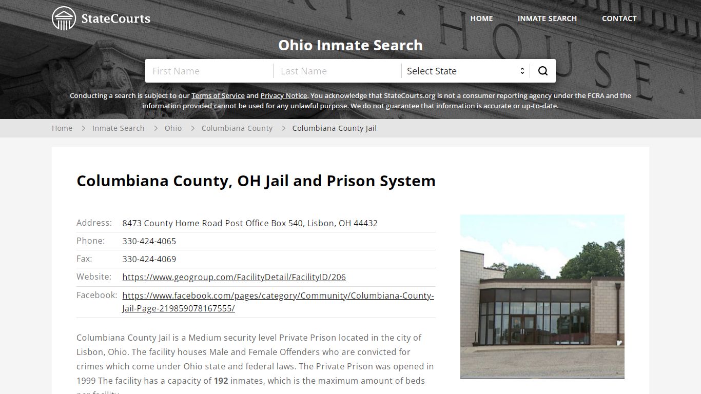Columbiana County Jail Inmate Records Search, Ohio ...